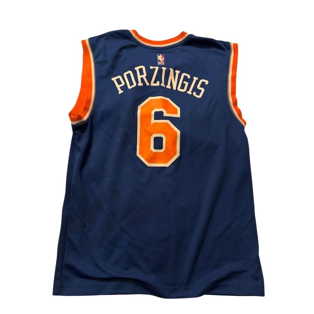 Adidas New York Knicks #6 Kristaps Porzingis Jersey Blue S - Picture 2 of 5